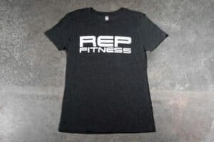 Rep Fitness Block Logo Womens Tee front