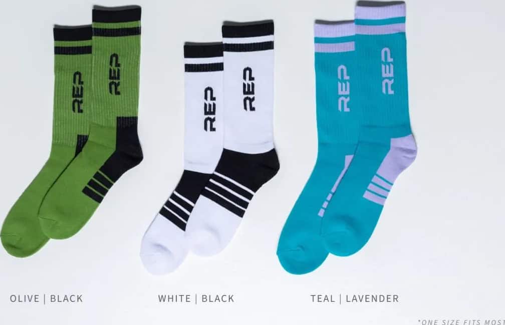 Rep Fitness Socks Colors different colors