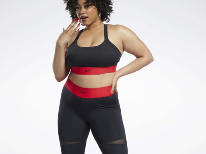 Reebok Cardi B Bralette (Plus Size) worn full