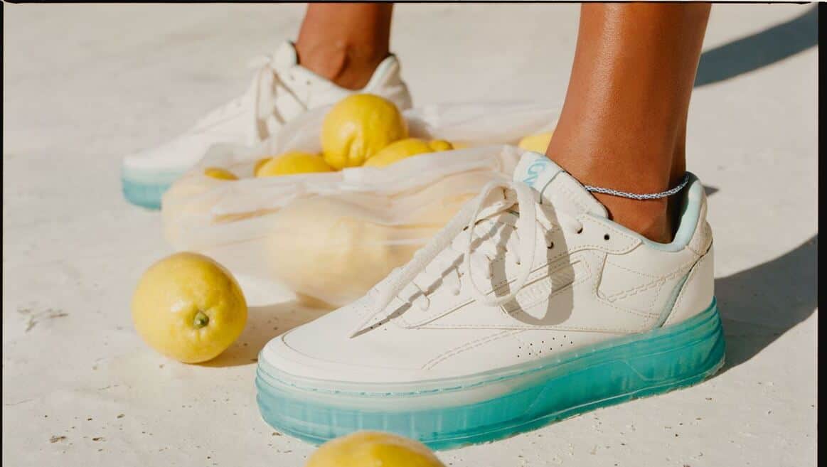 Reebok Club C Double GEO Womens Shoes lemons on the beach