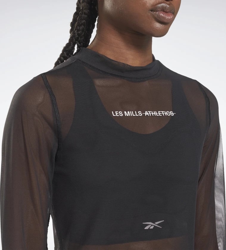 Reebok Les Mills Lightweight Layering Long Sleeve Shirt worn front